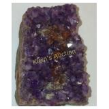 amethyst cluster w /rare golden goethite!