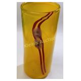 hand blown art glass vintage vase 6 1/4"