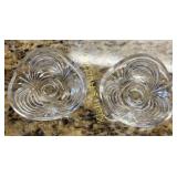 vtg royal crystal Italian aurea glass candlesticks