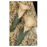 mid century calla lily pottery wall pockets 2 xbid