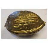huge antique brass walnut shaped nut cracker