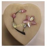 vtg hand carved soapstone heart trinket or jewelr