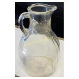 vtg 9 1/2" white house vinegar pitcher jug