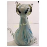mid century Murano cased glass cat