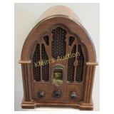 ge cathedral am/fm vintage radio wood solid state