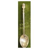 vtg gold washed madonna spoon figural