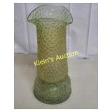 yellow martele glass vase wilhelm kralik sohn glow