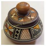 Peruvian pottery trinket ring jar  Ruiz Coro