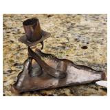 art & crafts copper candle holder Vermont copper c