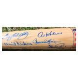 Baseball Hall of Fame Multi Signed Baseball Bat