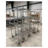 Lot #21 Group of 4 Chrome Wire Shelving Units