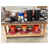Lot #73 Submersible Sump Pumps, Buckets, & Vacs