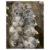 Lot #65 Group of 10 Hurricane 18" Wall Mount Fans