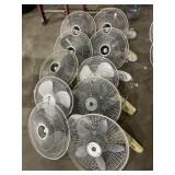 Lot #64 Group of 10 Hurricane 18" Wall Mount Fans