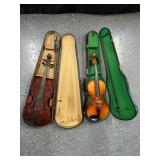 Vintage Violins in cases