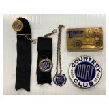 Dort Club Collection of Pins, Badges, etc.