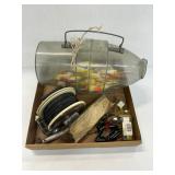 Fishing related incl. Mino Trap, Bobbers, Reel, etc.