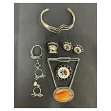 Orange Spiny Oyster, Zuni Surface Inlay Pcs, etc.