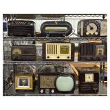 1940s, 50s, 60s Plastic Table Top Radios, TV, etc.