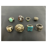 Great Selection of vintage sterling rings