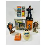 #16 Great radio lot incl. Big Foot, Mork from Ork Eggship, John Lennon with Box, Space: 1999 Chest P