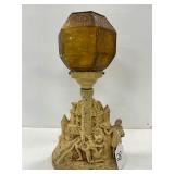 #28 Art Deco Serenade Lamp with Amber Globe