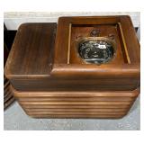 #132 Zenith Table Side Radio with Storage ( missing top)