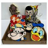 #148 Novelty Radios Imcl. Popeye, Mickey Mouse, Bozo..