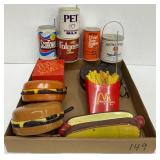 #149 Lot of Novelty Radios Incl. Big Mac, McDonald’s Fries, Scott Towels..