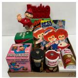 #157 Lot oh Novelty Radios Incl. Raggedy Ann, Radio Shack, Huckleberry Hounddog