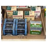 #489 (4) Federal 20-gauge lead field and target loads, estate cartridge Inc. 20-gauge shells, etc. 