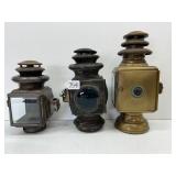 #7541 Group of 3 Misc. Brass Side Lamps incl. Model #115, 110 + Gray & Davis 984 #7541 Group of 3 Misc. Brass Side Lamps incl. Model #115, 110 + Gray & Davis 984