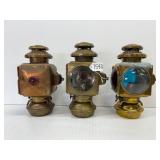 #7542 Lot of 3 Brass Side Lamps incl. E&J, etc. #7542 Lot of 3 Brass Side Lamps incl. E&J, etc.