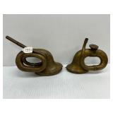 #7551 (2) Model T Brass Horns #7551 (2) Model T Brass Horns