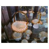 Fenton Gold Crest Ruffled Basket 