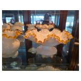 Fenton Gold Crest Ruffled Vases