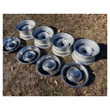 Set of 4 Chevy Division wheels rims and caps 5 lug