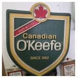 Canadian O Keefe Plastic Sign