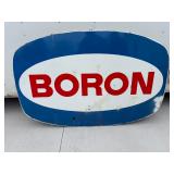 Large Petrol Boron 3 Color Single Sided Porcelain Sign