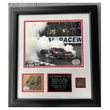 Framed & Mounted Dale Earnhardt Jr. Autographed Photo & Actual piece of Tre 