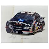 Lithograph Signed by Dale Earnhardt ( water damage on left)