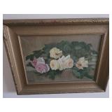 Rose Floral painting in Frame
