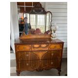 Beautiful Inlayed Chest of Drawers with Mirror