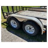 JP Trailers Model 48312 Tandem Axle Utility Trailer with Drop Gate, Ready Rails, Bull Dog jack