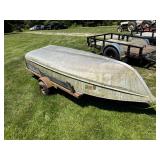 Aluminum Fishing Boat with Single Axle Trailer