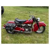 1945 Indian Chief Motorcycle with 406 Miles
