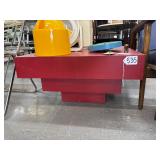 #535 Red Vintage Formica Multi -Tiered Coffee Table (Christian Dior ?)