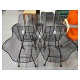 #545-#546 Lot of 2 Vintage Russell Woodward "Sculptura " Lounge Chair with a Mess Seat and Iron Legs