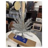#563 Vintage 1966 Angel Pine Aluminum Tabletop Christmas Tree with box