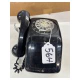 #564 Vintage Black Wall Mount Rotary Phone